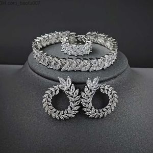 Pendant Neckor 3 Piece Set 2023 Ny lyx Marquis Wedding Bride Women's Anniversary Gift Jewelry Direct Shipping J7263 Z230706