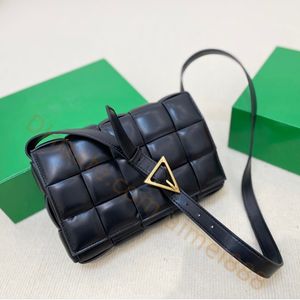 Luxury leather Plaid leathers shoulders bags designer lady handbags Gold/Silver Buckle padded cassette Cross Body Women Purse banquet Totes Clutch Bags