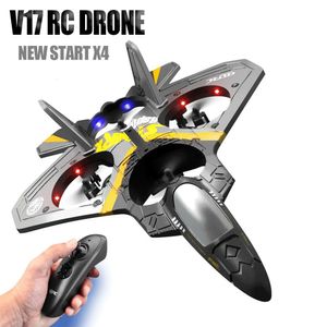 V17 UAV RC Aircraft 2.4GリモートコントロールファイターEPPフォームプレーンエレクトリックアウトドアスタントグライダーおもちゃ