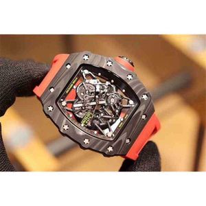 Rakish Richamill Mechanical Cool Wrist Watches TV Factory RMS055 Men's Silicone 2023 Luxury Style