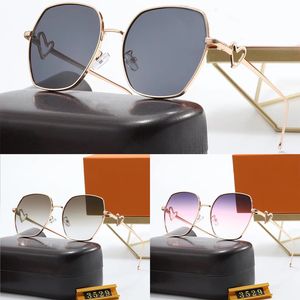 Fashion Sunglasses Classic Design Luxury Cycling for Men Women Pilot Sun Glasses UV400 Eyewear Metal Frame with Box Love