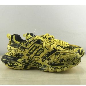 Balencigaa Running 3.0 Shoes Sports b Graffiti Yellow Black Sneaker Come Size 35-46