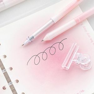 5Pcs/Box Chic Gel Pen Stationery Neutral Press Type Light Color Plastic Signing Gift