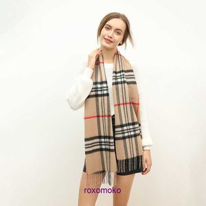 Top Original Bur Home Winter scarves online shop Pure cashmere classic plaid scarf solid color shawl autumn and winter warmth neck protection versatile couple