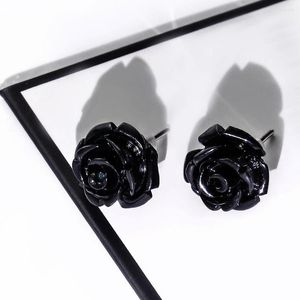 Ohrstecker Schwarze Rose Für Frauen Party Club Schmuck Zubehör Blume Mode Ohr Dekoration Ohrstecker