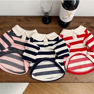 Dog Apparel Summer Dog Polo Shirt Pet Dog Cooling Clothes Striped Sweatshirt Chihuahua Puppy Pullover Dog Vest for Small Medium Dogs Costume 230704