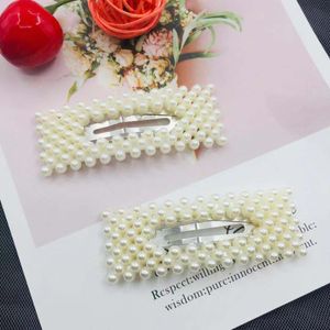 Headpieces Pearl Hair Summer Geometric Snap Barrettes Stick Hairpin Accessories for Women Clips Styling Tools