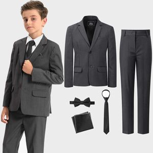 Suits Boys Suit Düğün Paskalya Partisi Balo Smokin Çiçek Çocuk Mezun Giyim Genç Kilise Kostüm Blazer Blazer Pants 5pcshkd230704