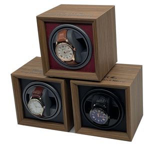 Watch Boxes Cases Universal Usb Power Used Watch Winder For Automatic Watches Mute Mabuchi Motor Mechanical Watch Electric Rotate Stand Box Wooden 230704