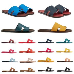 2023 Sandals Luxury Slippers Women Slides Flat Flip Flops Slide Beach Sandal Slipper Shoes Designer Orange Crocodile Skin Summer Leather fashion EUR 35-42