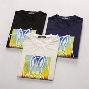 Męskie Psycho Bunny Designer T Shirt Casual Man damskie koszulki z nadrukowanymi literami z krótkimi rękawami Top sprzedam luksusowe męskie ubrania hip-hopowe M-XXXL #01