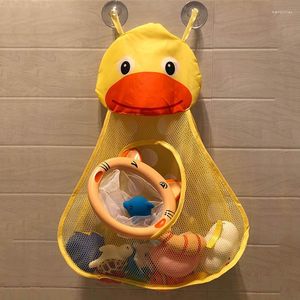 Storage Baskets 1Pc Cartoon Animal Shape Waterproof Nylon Toy Suction Cup Packet Bathroom Mesh Bag Home Net Store Tools