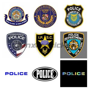 Car Stickers POLICE Car Window Body Decorative Stickers Vinyl Helmet RV VAN Graphics Decals x0705