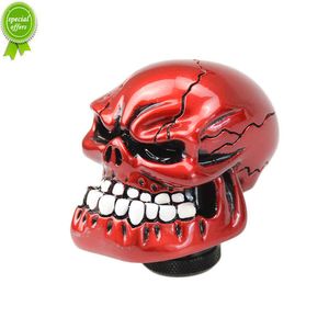 New Universal red Manual Gear Stick Shift Shifter Lever Knob Car Manual Gear Stick Shifter Lever Knob Wicked Carved Skull Head Shape