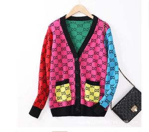 Women's Sweaters V-neck Cardigan Knitted Luxury G Letter Brand Designer Jacket Embroidery Coat Lady Loose Sweaters