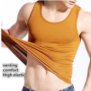 Regatas masculinas modal tamanho grande verão roupas masculinas L 6XL Singlets sem mangas colete de fitness Bodybuilding Respirável camiseta 230704