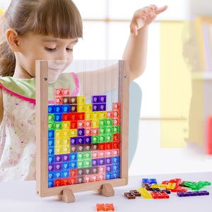 Puzzle 3D Colorful Tetris Puzzle Educational Match Giochi per bambini Ragazzi Ragazze Gioco di intelligenza Materiale ABS Giocattolo Jigsaw Board Giocattoli per bambini 230704