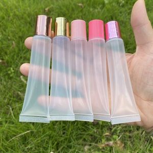 10ml 15ml 20ml Refillable Empty Cosmetic Tubes DIY Squeeze tube Lip Gloss Balm Clear Cosmetic Containers Makeup Tools F2194 Djtux
