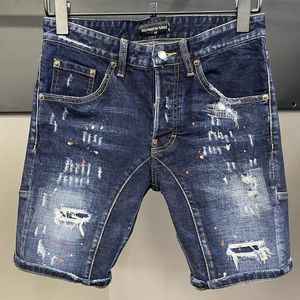 DSQ Phantom Jeans Men Men Jean Mens Luxury Designer Skinny Raked Cool Guy Casal Hole Denim Fash