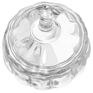 Storage Bottles Pumpkin Sugar Bowl Candy Holder Decor Small Glass Jar Dried Fruit Canister Transparent Dry Cookie Container With