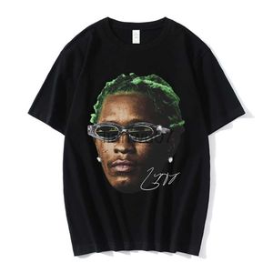Erkek Tişörtler Rapçi Genç Thug Graphic T Shirt Erkek Kadın Moda Hip Hop Sokak Stili Tshirt Yaz Gündelik Kısa Kollu Tişört Büyük Boy J230705