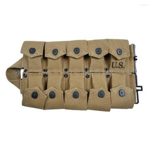 Brieftaschen US 10-Zellen-Beutel Retro-Armee-Werkzeugtasche Militärpaket Normandie Taktische Aufbewahrungstasche Grüne Khaki-Hardware