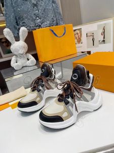 2023 New Women's Luxury Brand Archlight Shoesbasketball Shoes Luxury New Lace Nasual Luder Bow Rubber Platform Color Block Size 35-40