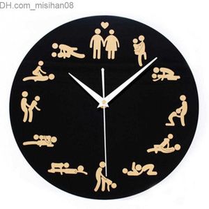 Wall Clocks Wholesale-2016 New Modern Clock Novelty Silent Wall Clock For Wedding Lover Sexual Culture Wall Watches Home Decor Z230707