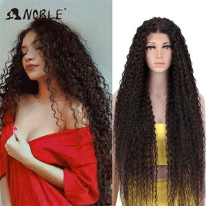 Synthetic Lace Front Wig Long Curly 38 Inch Red Wig For Women Afro Kinky Curly Lace Front Wig Cosplay Blonde Lace Wig 230524