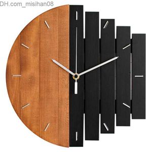 Wall Clocks Wooden Wall Clock Modern Design Vintage Rustic Shabby Clock Quiet Art Watch Home Decoration Z230707