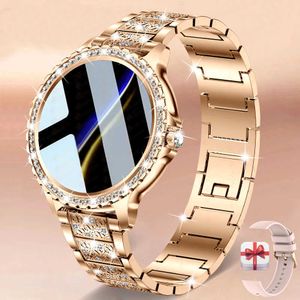 Часы Новые модные женские умные часы с Bluetooth-вызовом AMOLED HD-экран спортивные женские умные часы для фитнеса с бриллиантовым ремешком X часы