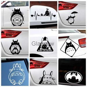 Adesivos de carro frete grátis dos desenhos animados totoro carro vinil adesivo engraçado adesivos de carro para decoração de janela automática decalques autocolantes x0705