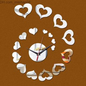 Wall Clocks Wall Clocks 2021 Special Offer Sale -selling Mirror Clock 3 D Heart Stick Modern Home Decoration Diy Fashion Clock Z230705