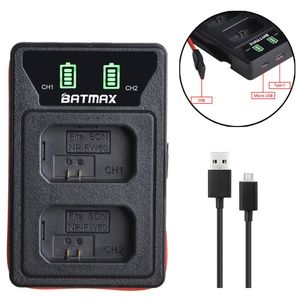 Baterie 4X 2000MAH NPFW50 NP FW50 Bateria + LED USB podwójna ładowarka do Sony A6400 A6300 A6500 A7 A7II A7RII A7SII A7S A7S2 A7R A7R