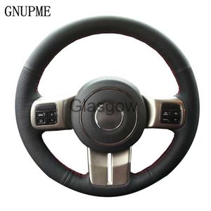 Steering Wheel Covers Black Artificial Leather Handstitched Car Steering Wheel Cover for Jeep Compass Grand Cherokee Wrangler Patriot 20122014 x0705