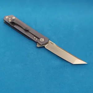 Новый M2375 Flipper складной нож D2 Satiin Tanto 3mm Blade Blue Tc4 Titanium сплав