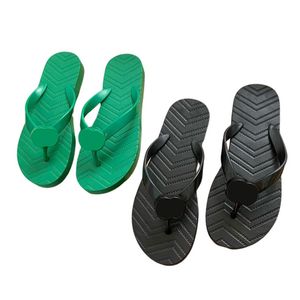 Tasarımcı Kadınlar Sandalet Bayan Siyah Beyaz Yeşil Flip Flops Plaj Basit Moccasin Yaz Daireleri Ayakkabı Boyut 36-41