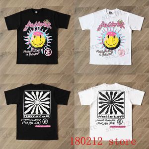 Camisetas masculinas 2023 Hellstar Sun Face Print Tee Summer Men Women High Quality Hip Hop Fashion T-shirt de manga curta T230705
