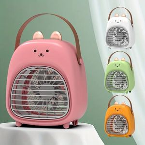 Aire acondicionado portátil, enfriador de aire personal recargable con 3 velocidades, mini ventilador de aire acondicionado silencioso, ventilador de escritorio para el hogar, el dormitorio, los viajes y la oficina