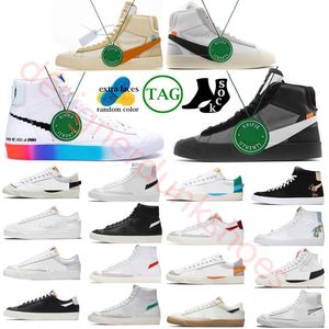 Blazer Mid 77 High walkaroo casual shoes for Men and Women - Vintage Jumbo Design in Black, White, Blue, Red, Indigo, Pine Green, Arctic Punch, Sail Gum - Designer Trainers