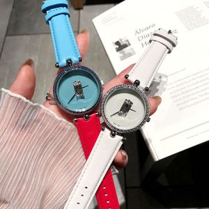 Moda kol saati kadın tasarımcı, yüksek kaliteli lüks deri kayış kuvars-basty watch z3 izliyor