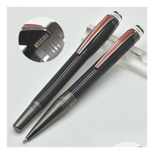 Ballpoint Pens High Quality Gift Pen Luxury Urban Speed Series Black Resin Rollerball Pvd-Plated Brushed Surfaces Office School Supp Dh6Xv