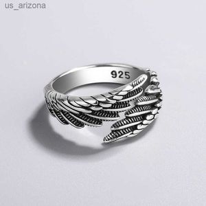 Best selling Rings Fashion Hip Hop Vintage Couples Creative Wings Design Thai Silver Party Jewelry Birthday Gifts L230620