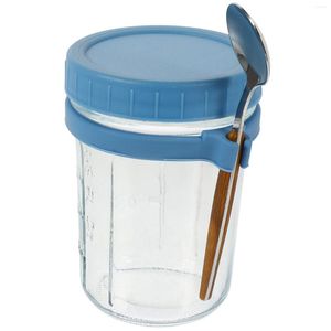 Storage Bottles Glass Jar Cups For Coffee Kitchen Oats Containers Lids Tea Pot Grain Fruit Tableware