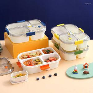 Matservis Lunchbox för barn Förvaringsbehållare Skolbarn Plast Babyprylar Silikonfat Camping Barnflicka