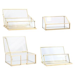 Business Card Files Desk Shelf Box Storage Display Stand Acrylic Plastic Clear Desktop Business Card Holder Organizers Case for Home Office 230704
