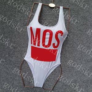 Damen-Badebekleidung, großer Bikini mit Buchstaben-Aufdruck, einteiliger Badeanzug, rückenfreie Badeanzüge, Damenbekleidung, Größe S-XL