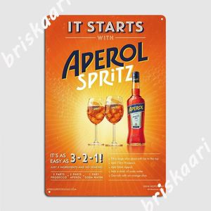 Barattoli Aperol Spritz Targa in metallo Decorazione Garage Club Decorazione da parete Poster da parete Targa in metallo per pub