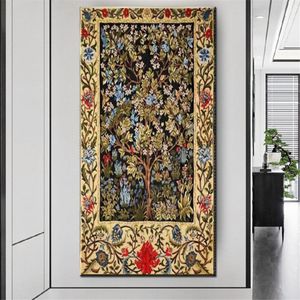 Curtains Tree of Life William Morris Large Diamond Painting Flowers Mosaic Puzzle Diy Cross Kits Rhinestones Picture Home Decor