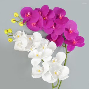 Decorative Flowers Artificial Butterfly Orchid For Christmas Living Room Home Wedding Decoration Fake Phalaenopsis DIY Flower Vase